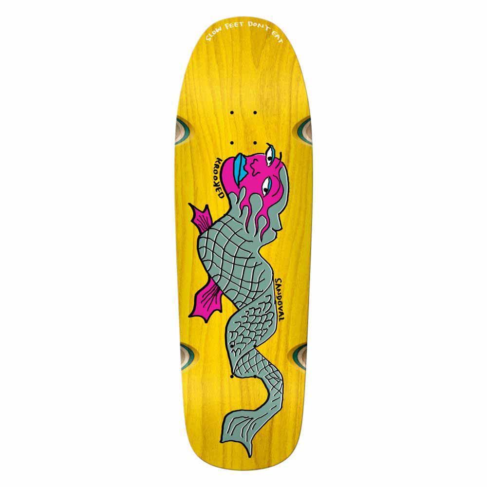 Krooked Skateboard Deck Sandoval Slow Feet Assorted Woodtsains 9.81"