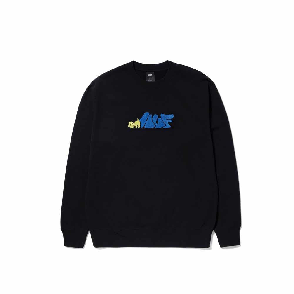 Huf Dog Sense Crewneck Sweatshirt Black