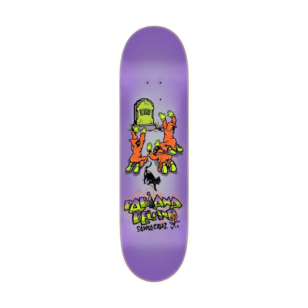 Santa Cruz Delfino Ego FeelBase Pro Skateboard Deck Purple 8.25"