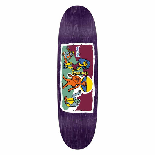 Krooked Skateboard Deck Gonz Stroll Assorted Woodstains 9.1"