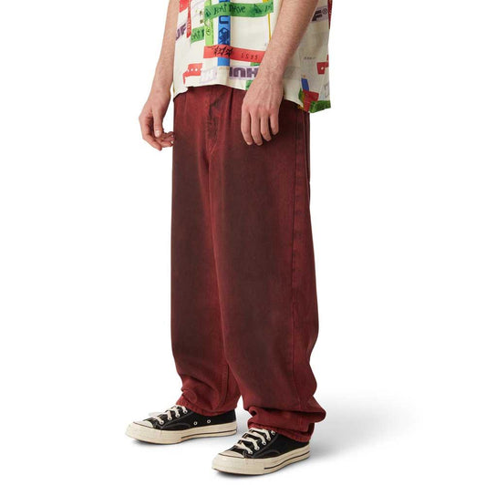 Huf Cromer Washed Pants Lava Red