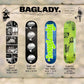 Baglady Supplies Alien Head Skateboard Deck Black Dip 8.25"