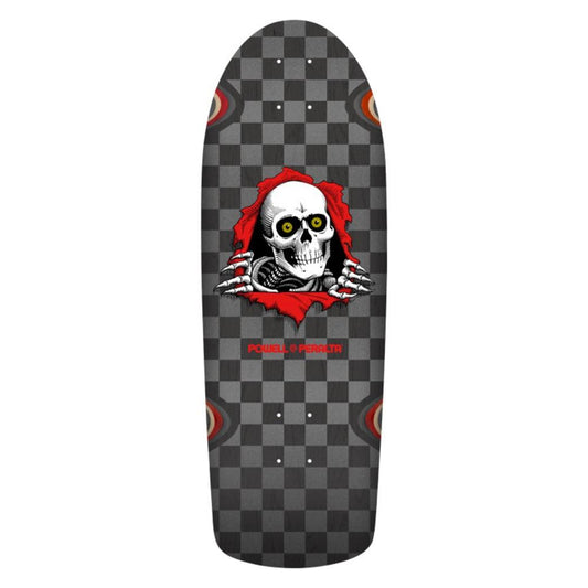 Powell Peralta Ripper O.G. Checker '14' Silver Black Stain Skateboard Deck 10"