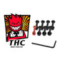 The Hardware Company THC LTD Spit-Fire Skateboard Nuts & Bolts 1"