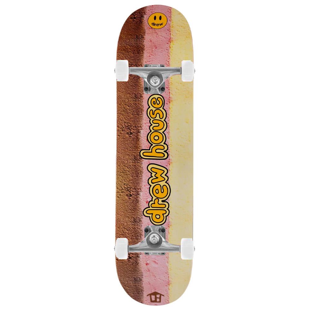 Drew House Cartoon Font Neapolitan Ice Cream Complete Skateboard 8.25"