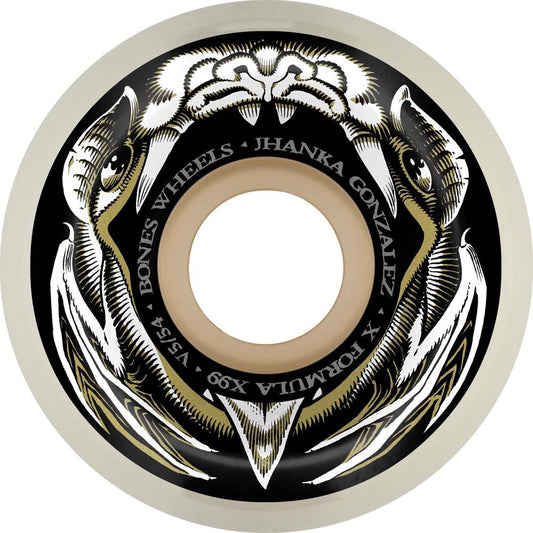 BONES X-Formula Jhanka Night Flight Sidecut Skateboard Wheels 54mm 99A