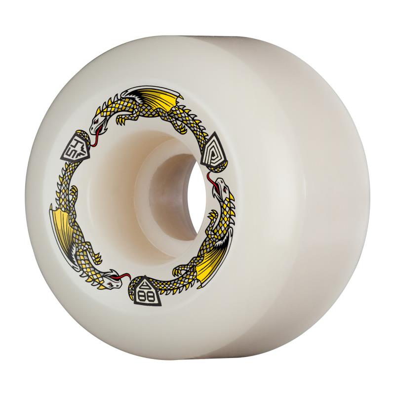 Powell Peralta Dragon Formula Skateboard Wheels 54mm x 39mm 88A Off White