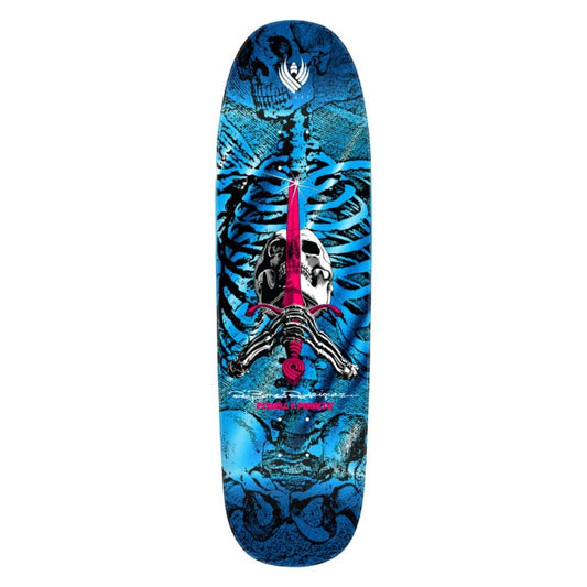 Powell Peralta Ray Rodriguez Skull & Sword '06' Blue Foil Flight Skateboard Deck 9.26"
