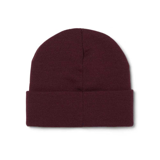 HUF All Caps Cuff Beanie Burgundy