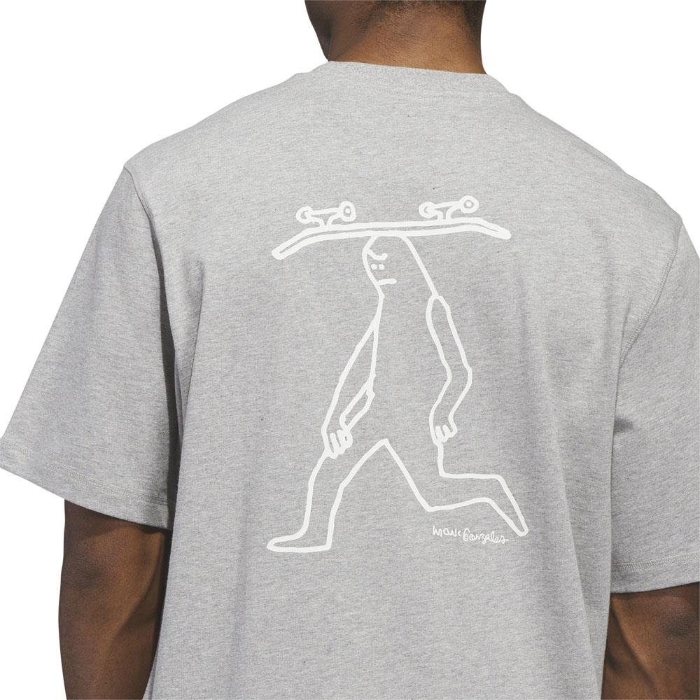 Adidas Skateboarding Gonz Spot T-Shirt Grey Heather