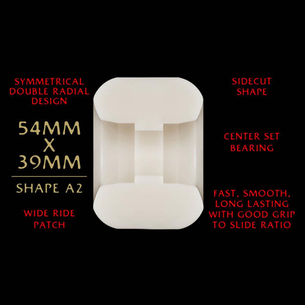 Powell Peralta Dragon Formula Skateboard Wheels Nano Rat 54mm x 39mm 93A A2 Off White Red