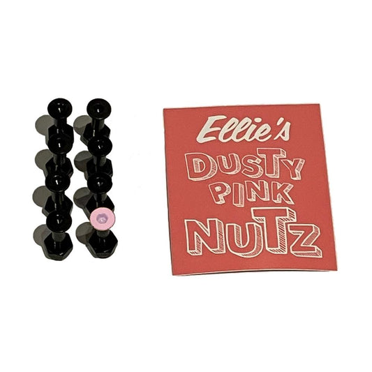 Deez Nuts Ellies Dusty Pink Nuts Skateboard Bolts 7/8" Allen Key Black x 7 Pink x 1