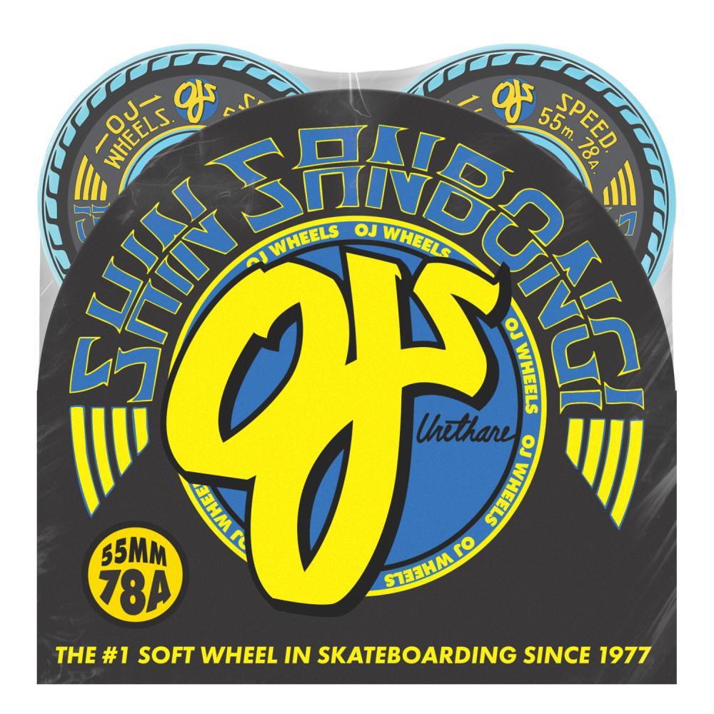 OJ Skateboard Wheels Shin Sanbongi Super Juice 78a Blue 55mm