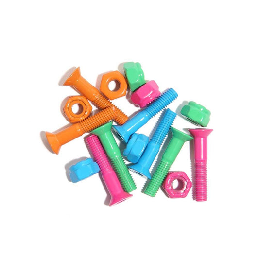 G-Tool 8 Pack of 1" Allen Skateboard Bolts Multi Coloured