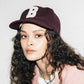 Brixton Big B Snapback Cap Textured Wool Port Red One Size