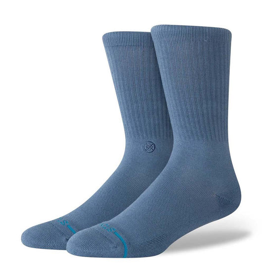 Stance Socks Icon Dyed Crew Sea Blue Large