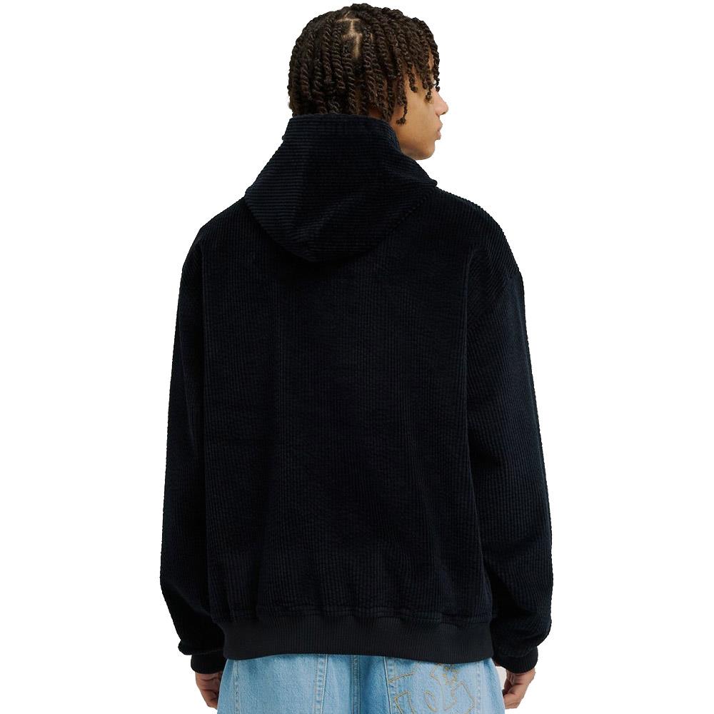 DC Shoe Co Backlash Corduroy Pullover Hooded Sweatshirt Black