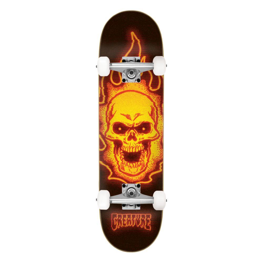 Creature Factory Complete Skateboard Bonehead Glitch Orange Multi 8.51"