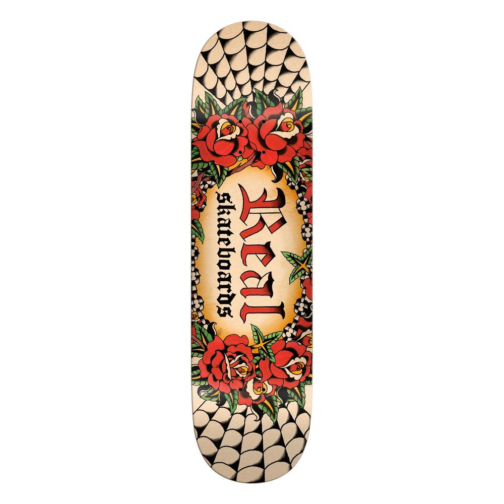 Real Team Oval By Harry Lintell Skateboard Deck Beige 8.5"