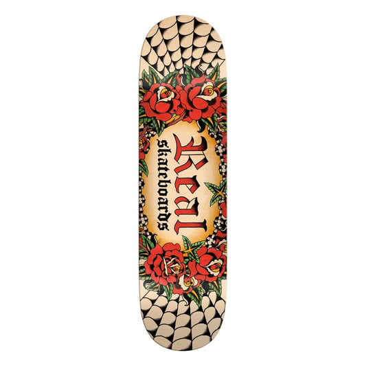 Real Team Oval By Harry Lintell Skateboard Deck Beige 8.5"