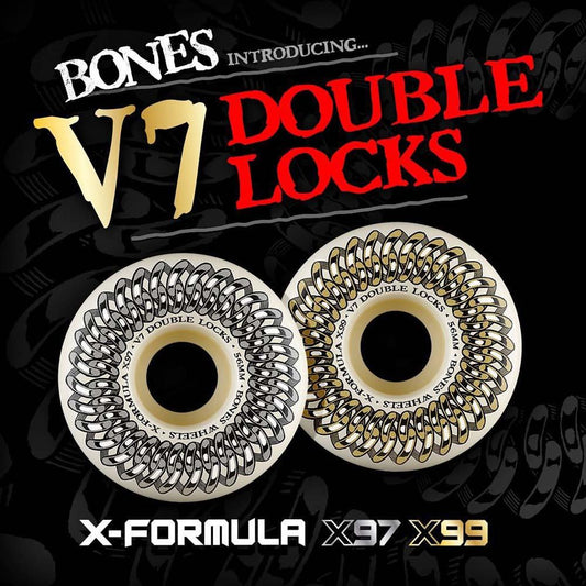 BONES WHEELS X-Formula Double Lock V7 Skateboard Wheels 54mm 99A