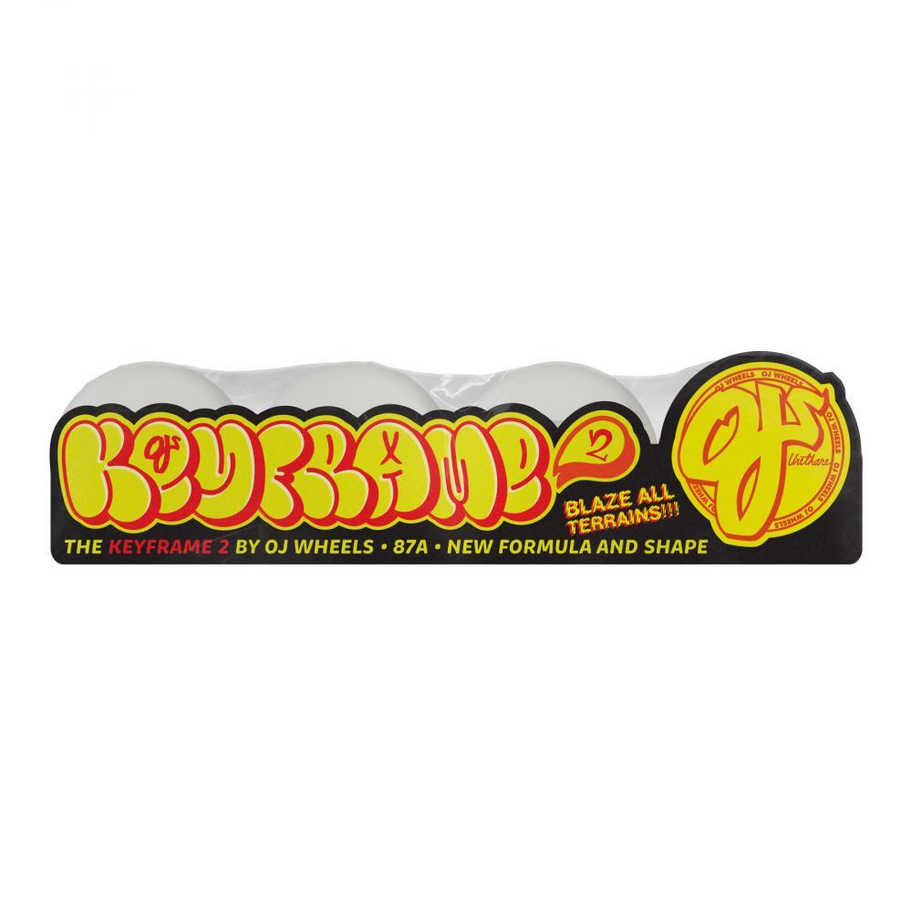 OJ Wheels Keyframe 2 Soft Skateboard Wheels White 87a 58mm