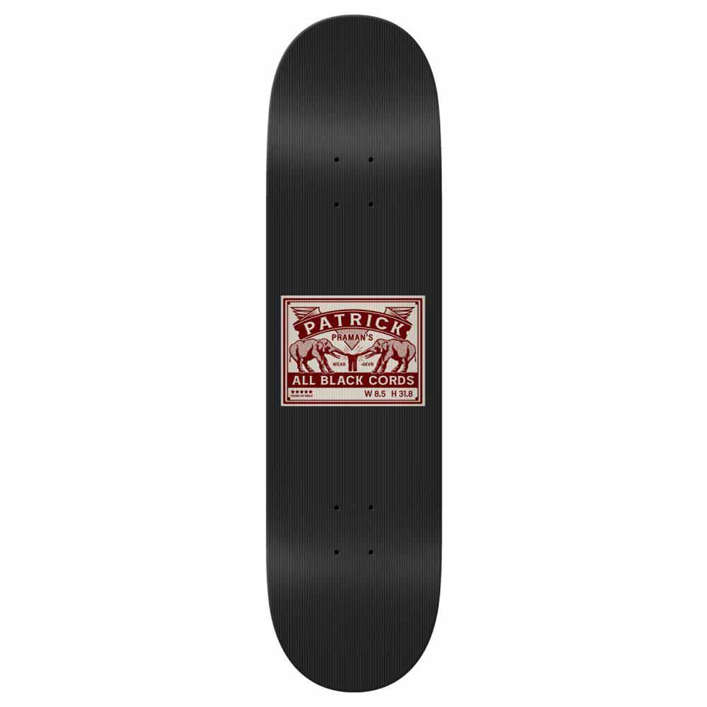 Real Skateboard Deck Praman Cords Black 8.5"