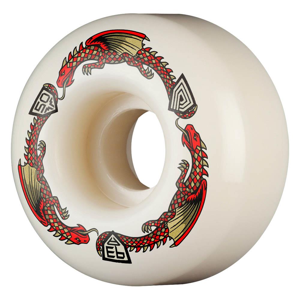 Powell Peralta Dragon Formula Skateboard Wheels 50mm x 30mm 93A V1 Off White Red