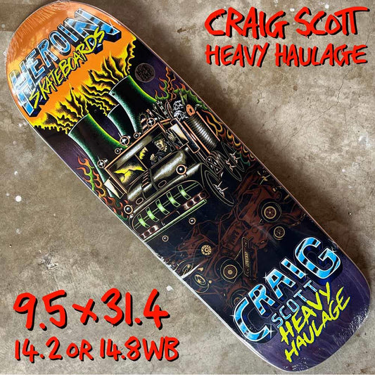 Heroin Skateboards Craig Heavy Haulage Skateboard Deck 9.5"
