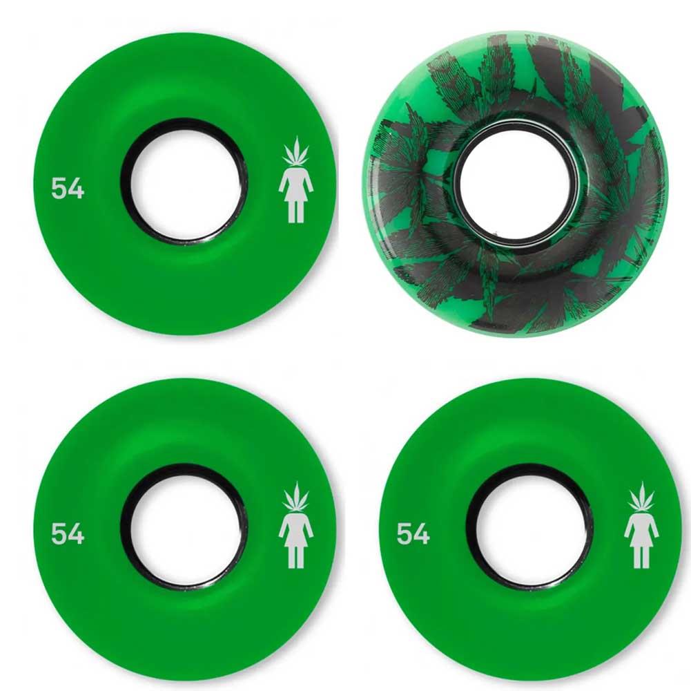 Girl Skateboards Trees Cruiser Wheels Green 54mm 85A 54mm