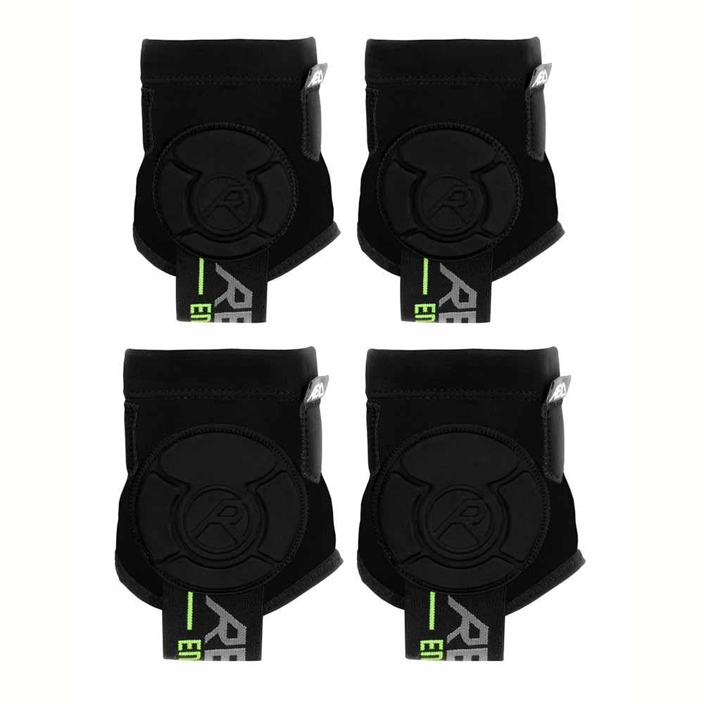 REKD Energy Covert Ankle Impact Guards Black