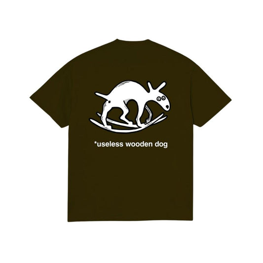 Polar Skateboards Useless Wooden Dog T-Shirt Chocolate Brown
