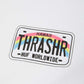 HUF x Thrasher License Plate Short Sleeve T-Shirt White