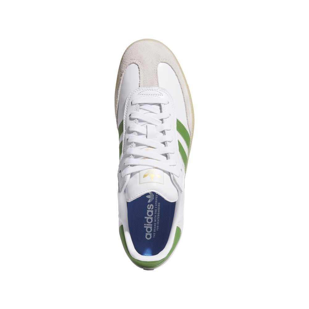 Adidas Skateboarding Samba ADV Cloud White Crew Green Gum Skate Shoes