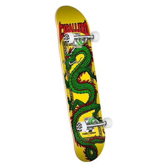 Powell Peralta Cab Chinese Dragon Factory Complete Skateboard Yellow 7.5"