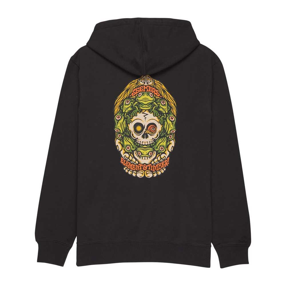 Element Timber Orbit Pullover Hooded Sweatshirt Off Black