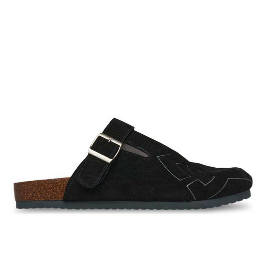 DC Liege Black Suede Clogs Shoes