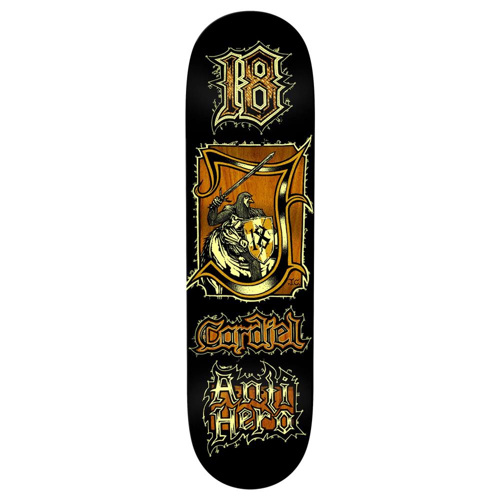 Anti Hero Cardiel Medieval Skateboard Deck Black 8.62"