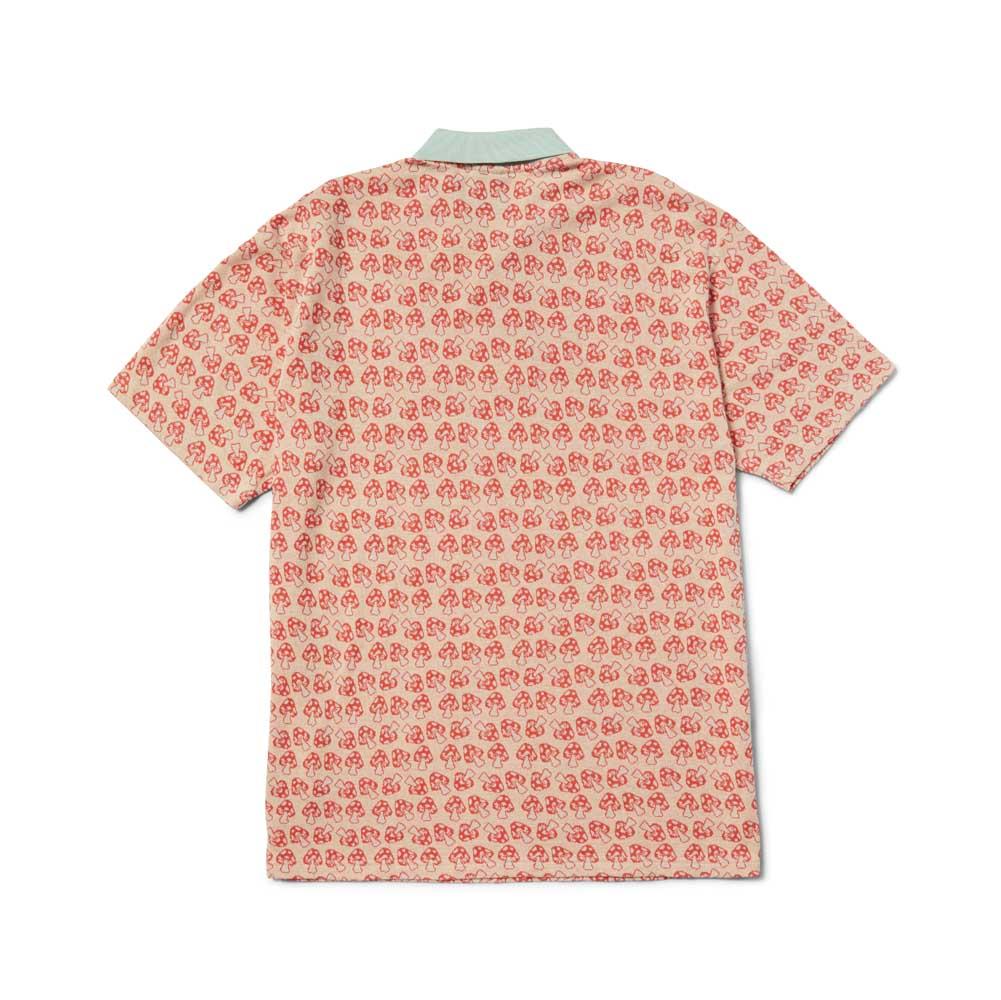 Huf Microdose Knit Short Sleeve Polo Shirt Red Blue