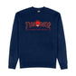 Thrasher x Spitfire Crewneck Sweatshirt Big Head Outline Navy