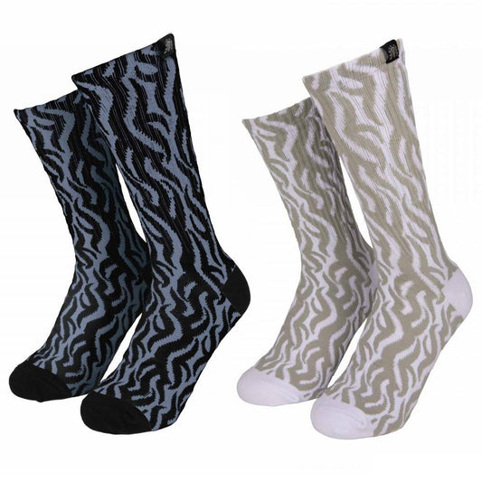 Santa Cruz Socks Dressen Tribal Socks Black & White 2 Pack UK7-11