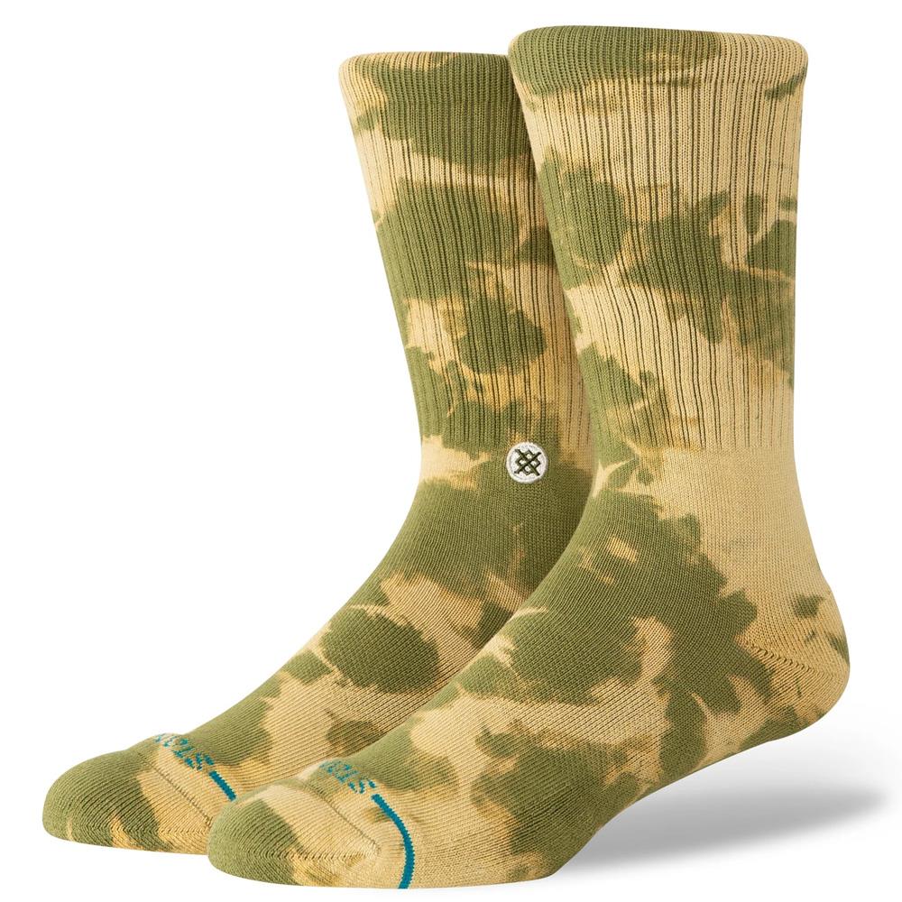 Stance Socks Spotty Dye Crew Olive UK 7-11