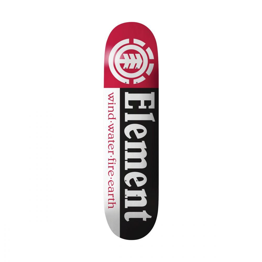 Element Team Skateboard Deck Section Twig Black White Red 7.375"