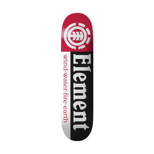 Element Team Skateboard Deck Section Twig Black White Red 7.375"