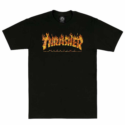 Thrasher Magazine Inferno Logo Graphic T-shirt Black