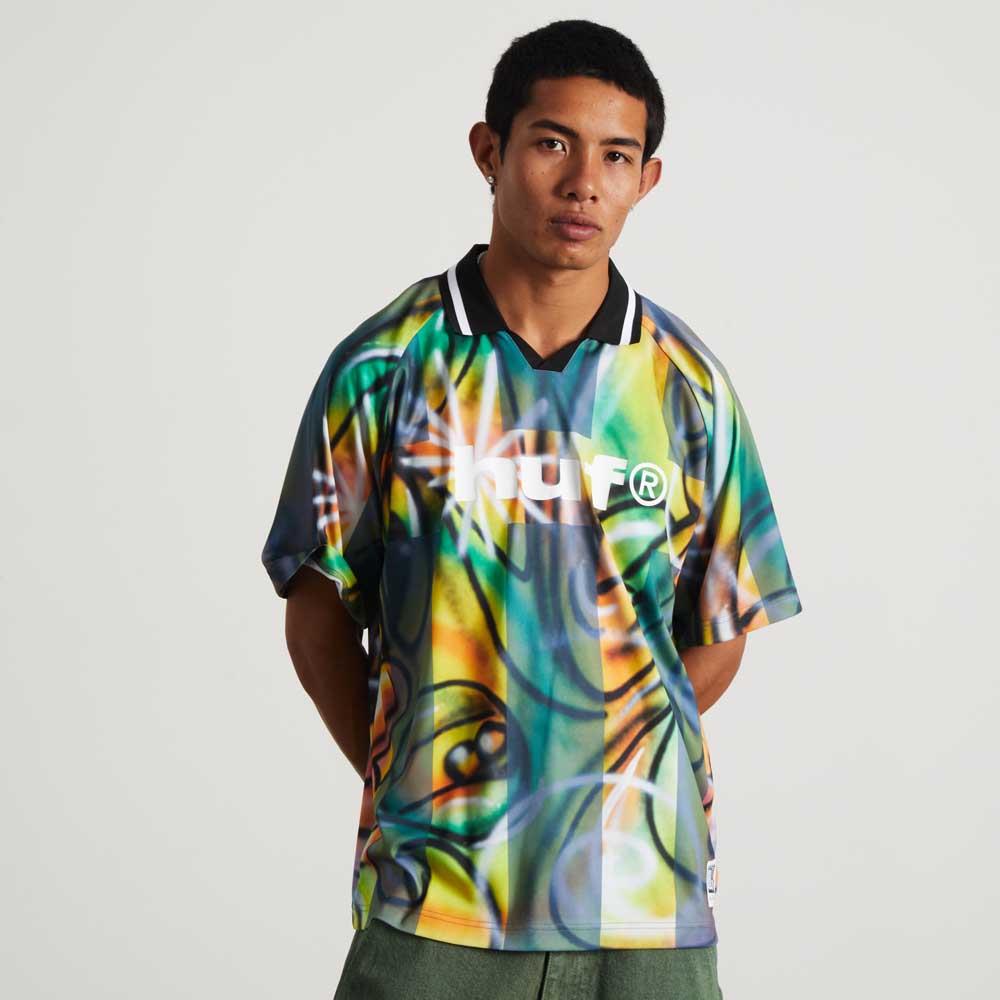 HUF x Kenny Scharf Multitud Soccer Jersey Multi