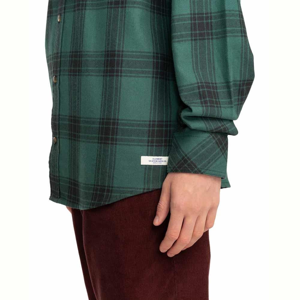 Element Skateboards Compass Long Sleeve Shirt Trekking Green Plaid