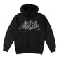 Huf Outlines Pullover Hooded Seatshirt Black