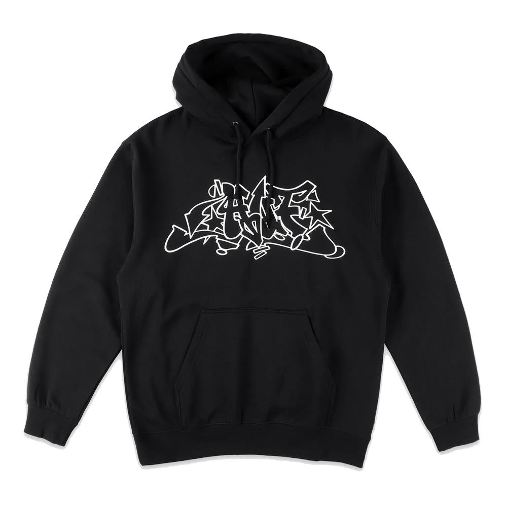 Huf Outlines Pullover Hooded Seatshirt Black