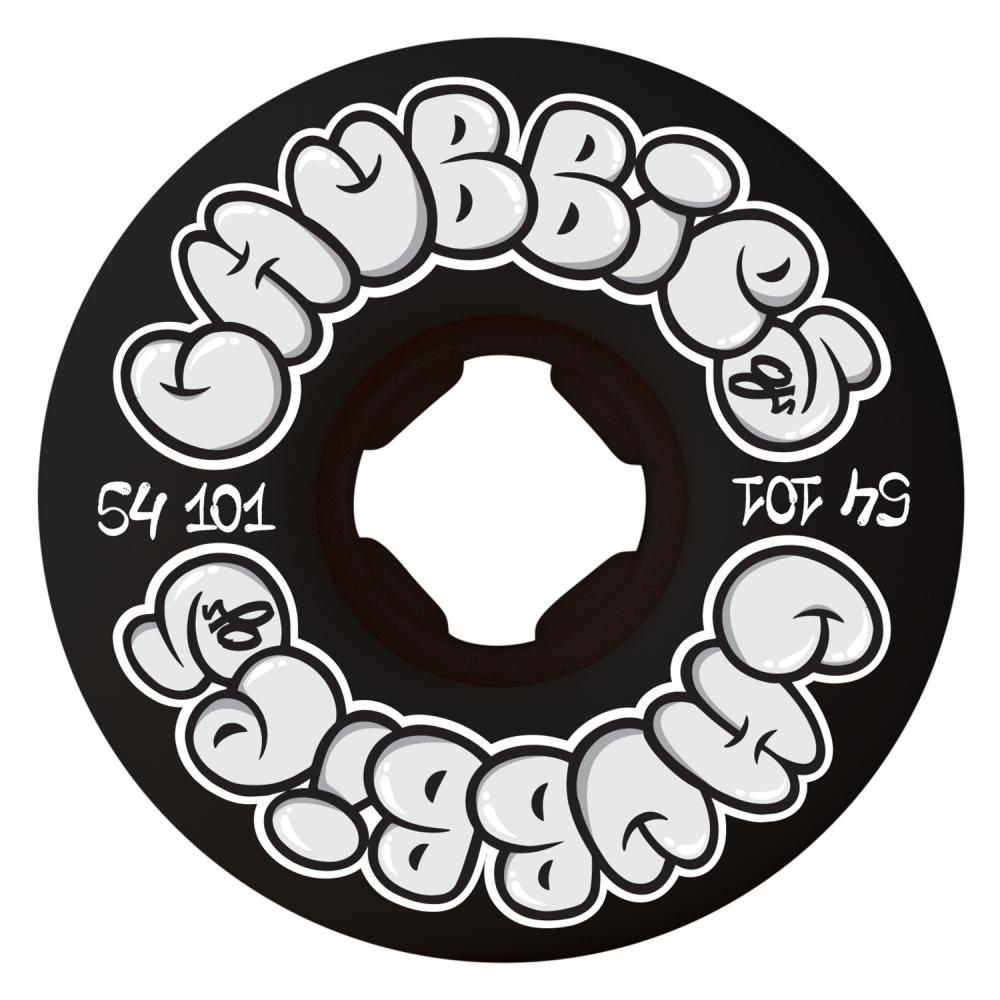 OJ Elite Skateboard Wheels Team Throw Ups Chubbies 101a Black 54mm